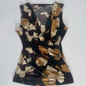 Tahari Floral Sleeveless Top Women’s Size XS
